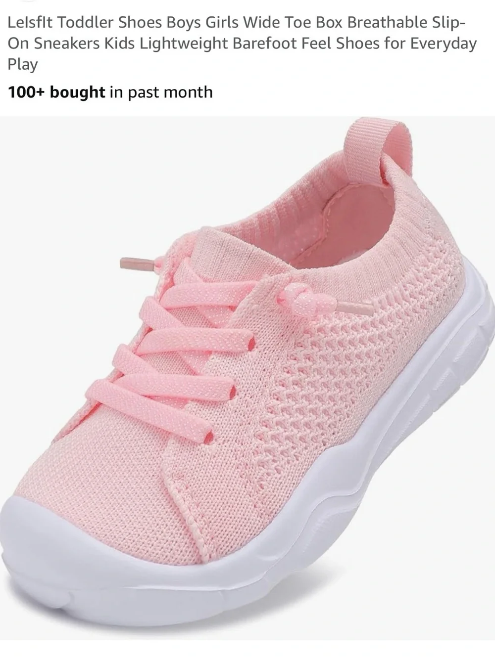 Breathable Pink Slip-On Baby Walker Sneakers